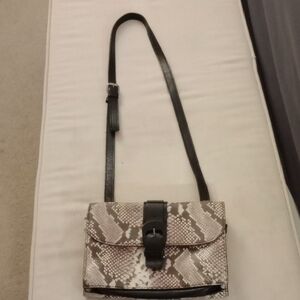 Patricia Nash Tauriana leather Black /Gray Crossbody Bag